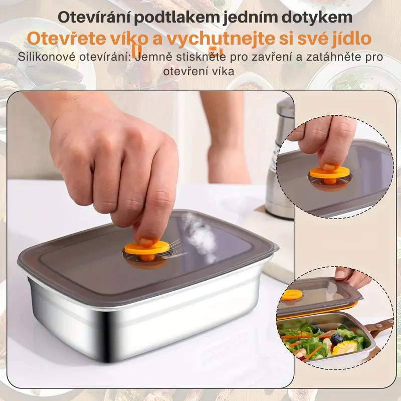 Kastrol z nerezové oceli 316 – Bezpečné a praktické řešení pro uchovávání potravin (19x14x6 cm)
