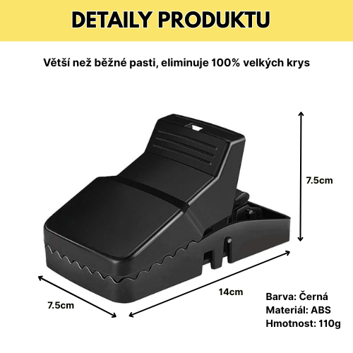 BestSeller™ – Lisovací Past na Krysy – Robustní a Vysoce Odolná Past