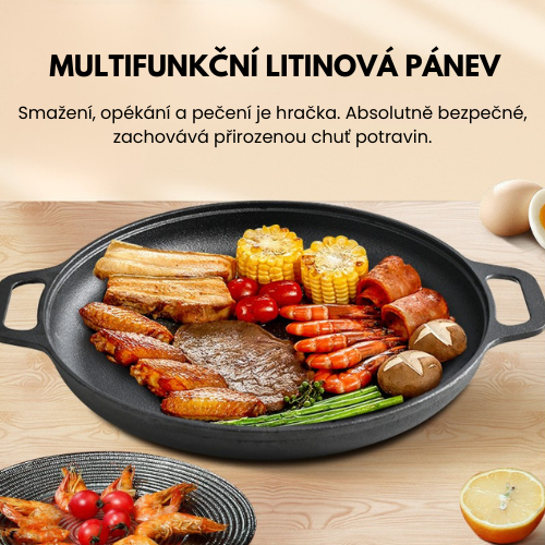 Oboustranná Litinová Pánev, Nepotažená Smažicí Pánev, Litinová Pánev Na Palačinky Pro Domácí Použití