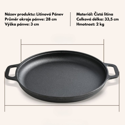 Oboustranná Litinová Pánev, Nepotažená Smažicí Pánev, Litinová Pánev Na Palačinky Pro Domácí Použití