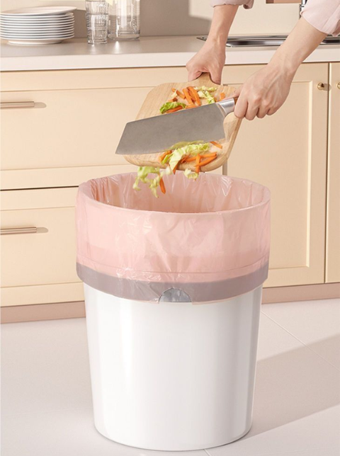 Růžový stahovací odpadkový pytel Iceberry