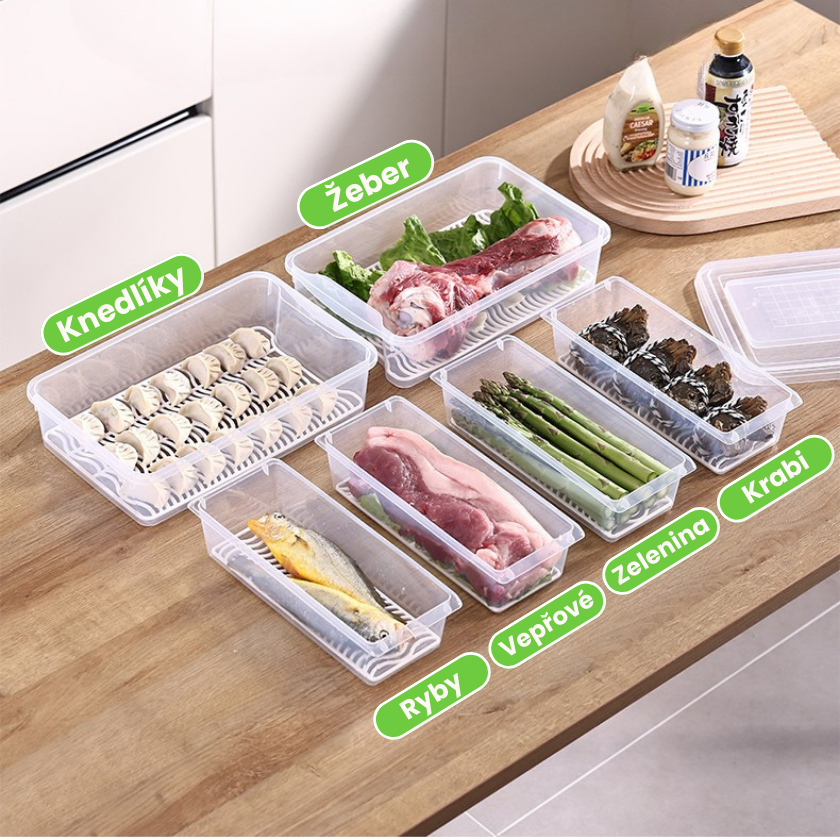 Foody™ Box – Sada 4 krabiček na jídlo, bez BPA, uchová čerstvost, vhodné do lednice i mikrovlnky