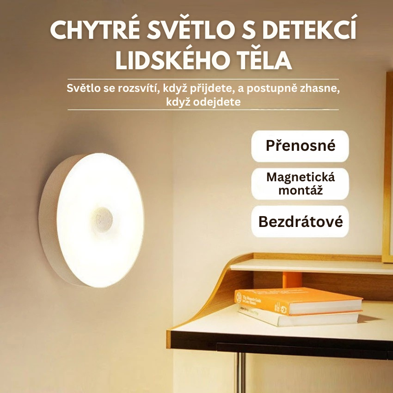 Chytré LED světlo s pohybovým senzorem – Automaticky se rozsvítí při pohybu, ideální do každého prostoru!