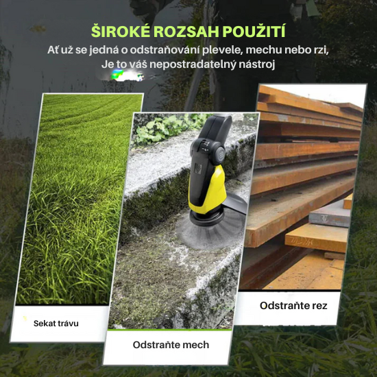 Hlava sekačky má 6 větví pletených ze silného ocelového drátu (ĐANG TEST KHÔNG CHẠY)