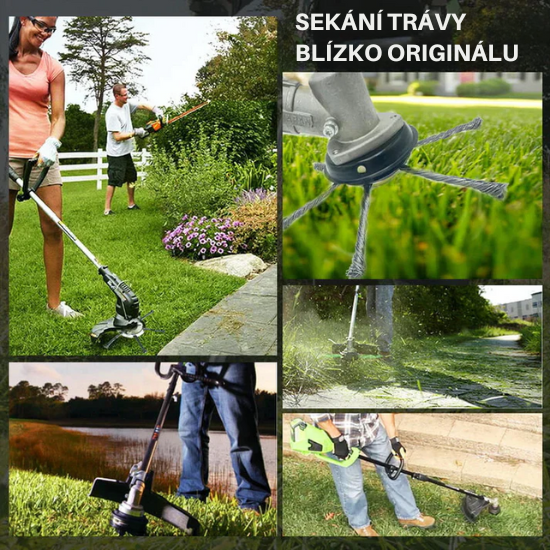 Hlava sekačky má 6 větví pletených ze silného ocelového drátu (ĐANG TEST KHÔNG CHẠY)