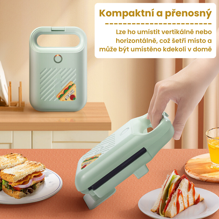 Kompaktní a nepřilnavý sendvičovač s výkonem 650W