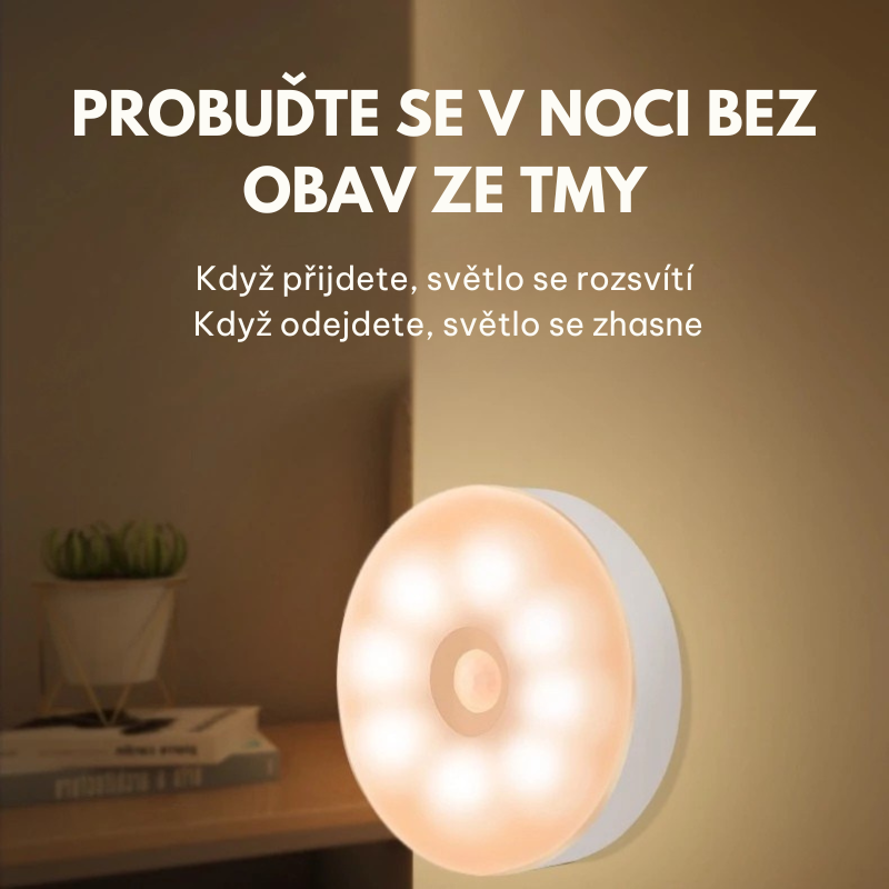 Chytré LED světlo s pohybovým senzorem – Automaticky se rozsvítí při pohybu, ideální do každého prostoru!