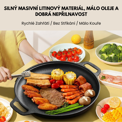 Oboustranná Litinová Pánev, Nepotažená Smažicí Pánev, Litinová Pánev Na Palačinky Pro Domácí Použití