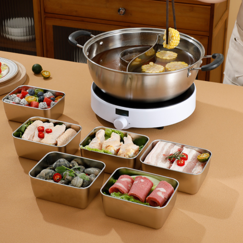 Mini Podnos Z Nerezové Oceli Premium V Japonském Stylu (13x10x5cm)