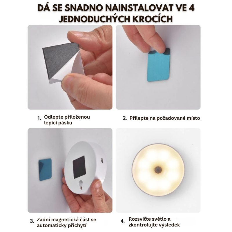 Chytré LED světlo s pohybovým senzorem – Automaticky se rozsvítí při pohybu, ideální do každého prostoru!