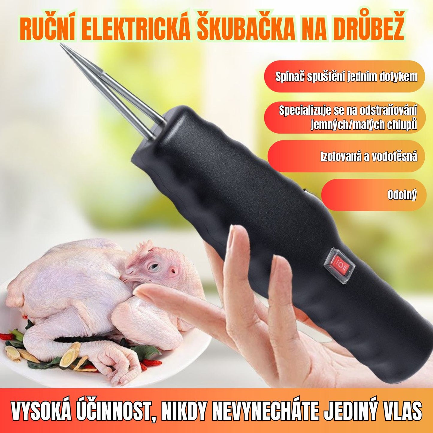 Ruční Přenosný škubač Drůbeže