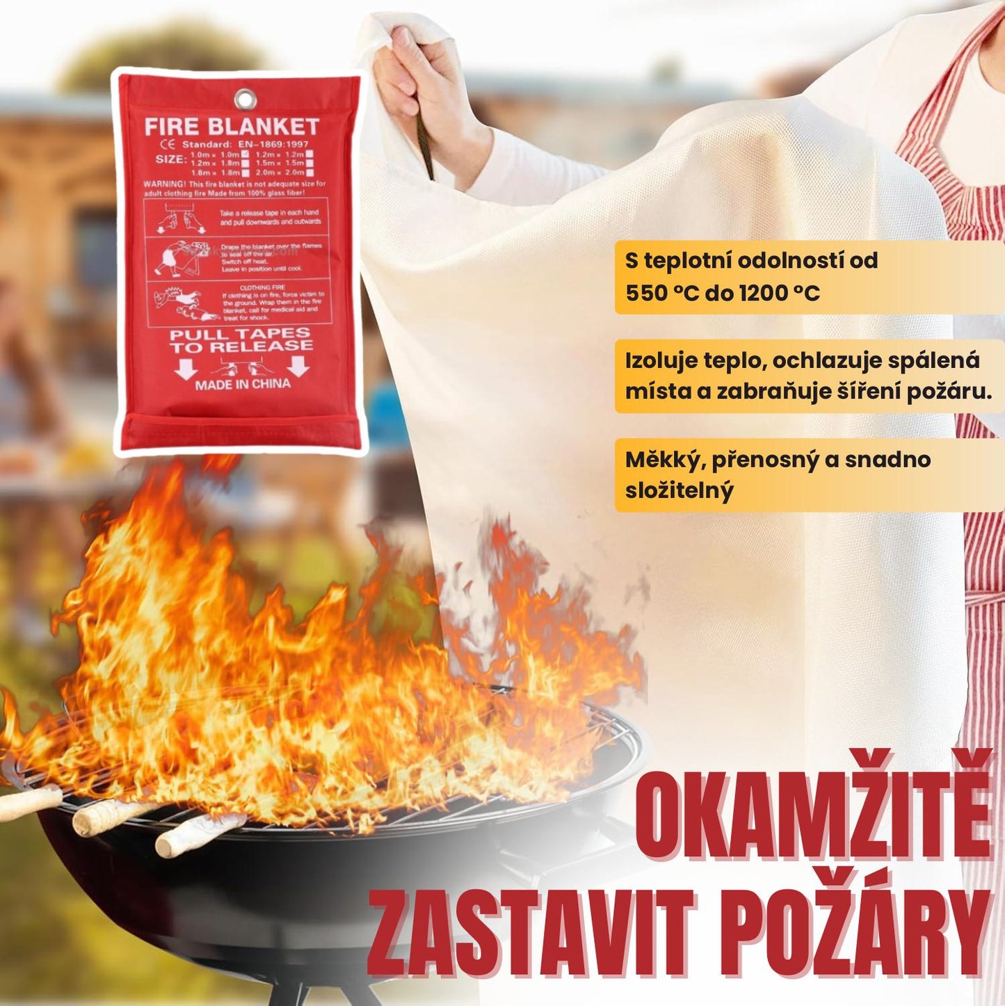 Sklolaminátová Protipožární Přikrývka