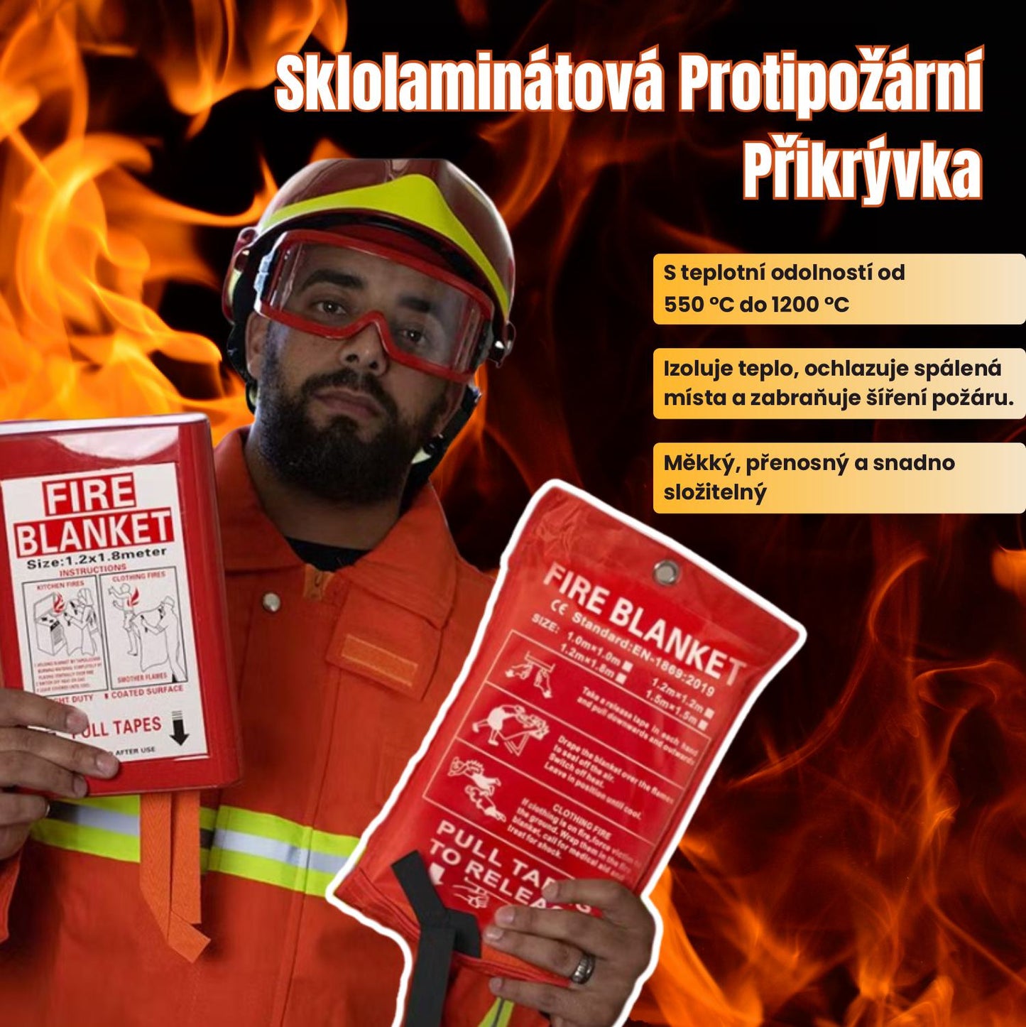 Sklolaminátová Protipožární Přikrývka