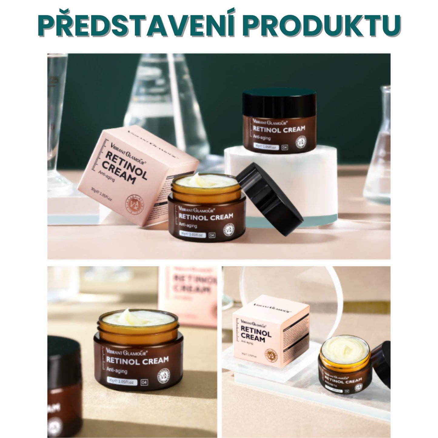 Sada protistárnoucích opalovacích filtrů, bělící krém s retinolem ✨