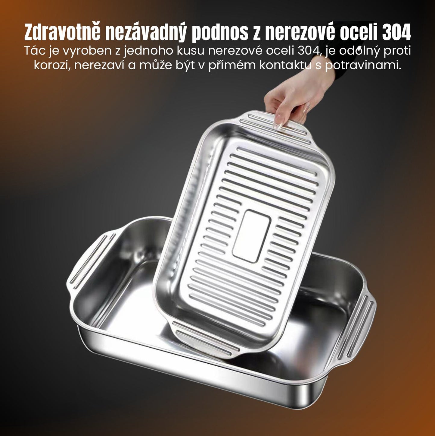 Kuchyňský podnos SUS304 pro vaření horkého hrnce, vaření ryb v páře, grilování a konzervování potravin