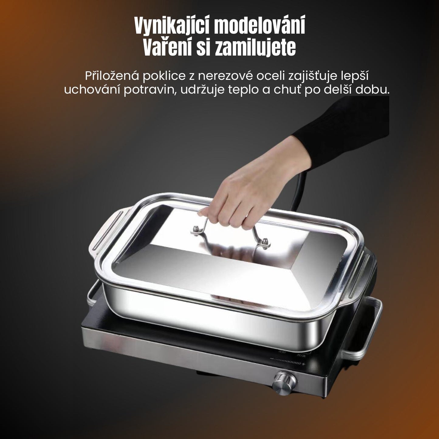 Kuchyňský podnos SUS304 pro vaření horkého hrnce, vaření ryb v páře, grilování a konzervování potravin