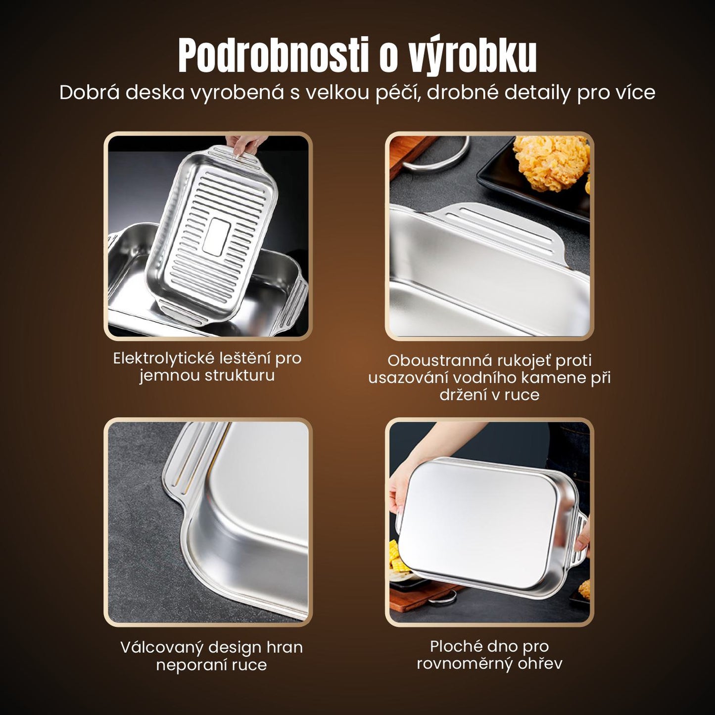 Kuchyňský podnos SUS304 pro vaření horkého hrnce, vaření ryb v páře, grilování a konzervování potravin