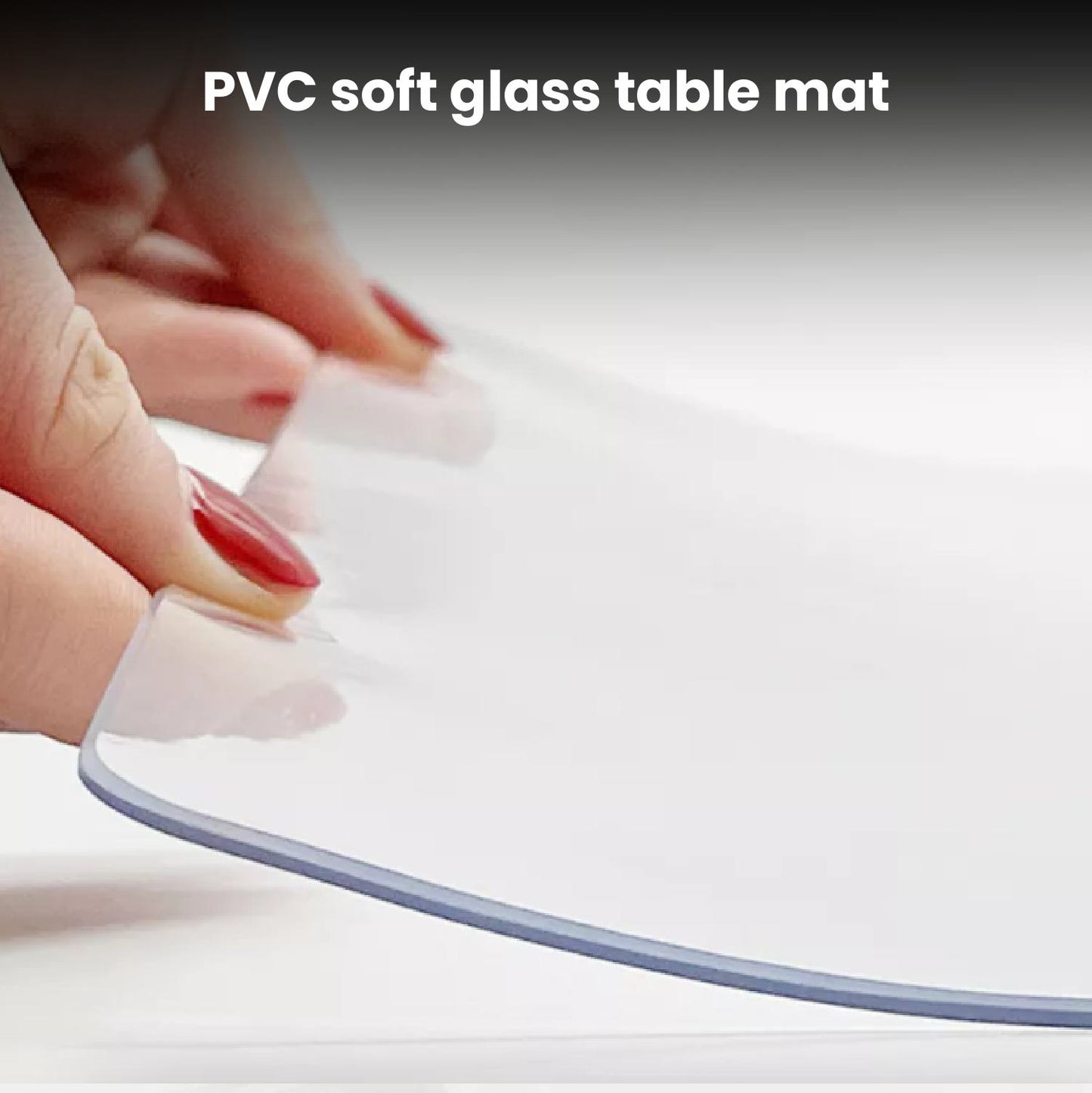 Průhledný PVC ubrus odolný vůči teplu, měkké sklo, silný plast, voděodolný a odolný proti oleji (90*180cm)