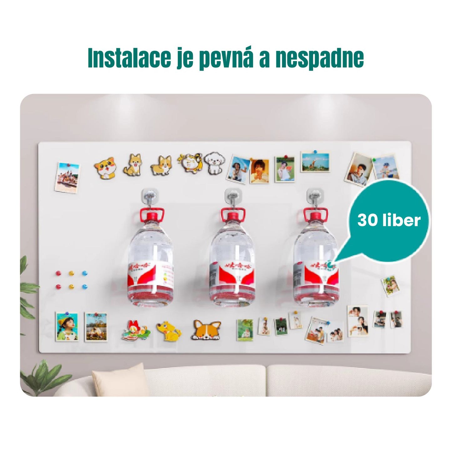 Magnetická Držící Fólie Na Zeď, Nálepka, Bílá Tabule, Malá Suchá Stíratelná Samolepicí Magnetická Bílá Tabule