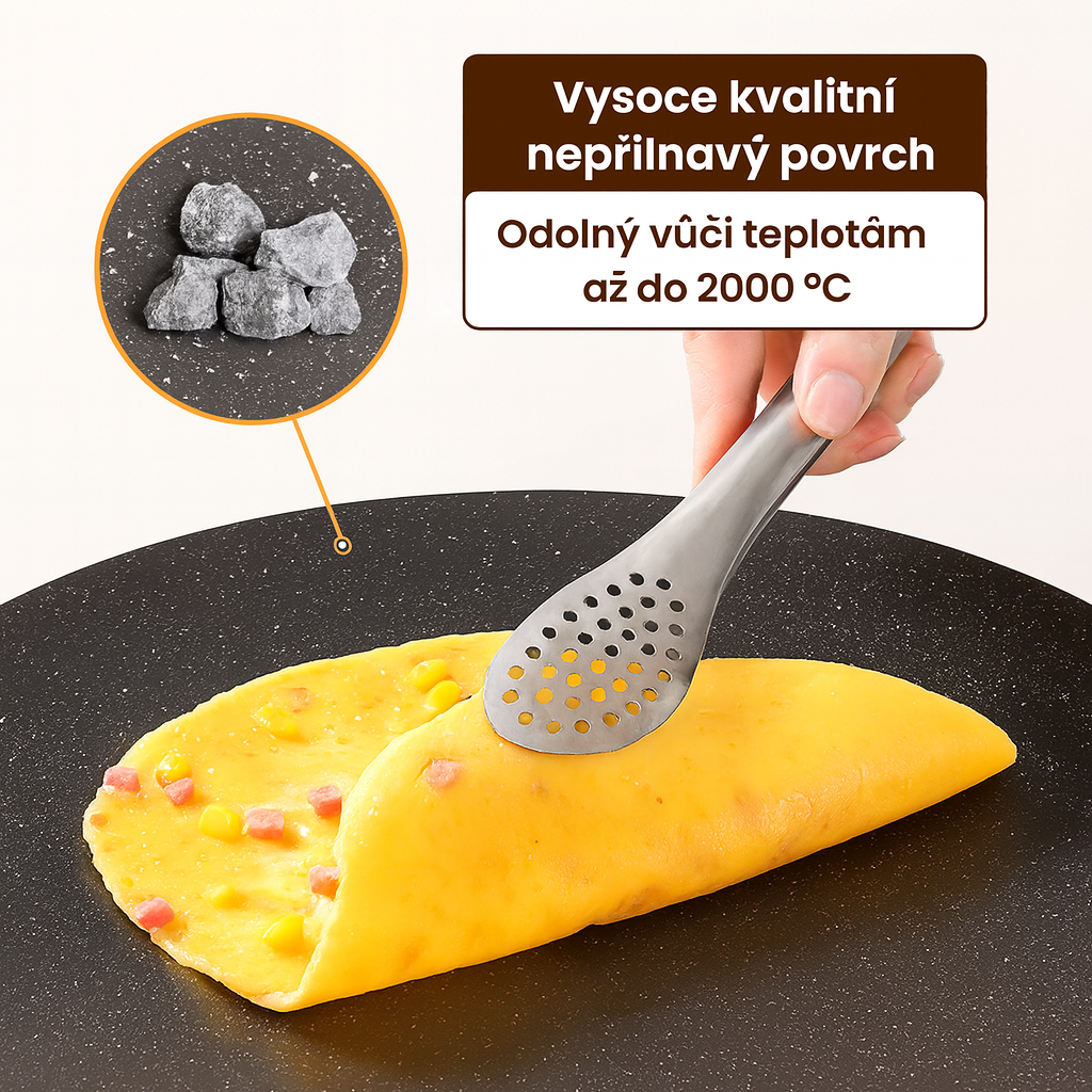 Multifunkční Pánev S 6vrstvým Nepřilnavým Povrchem, Vhodná Pro Indukční Desky