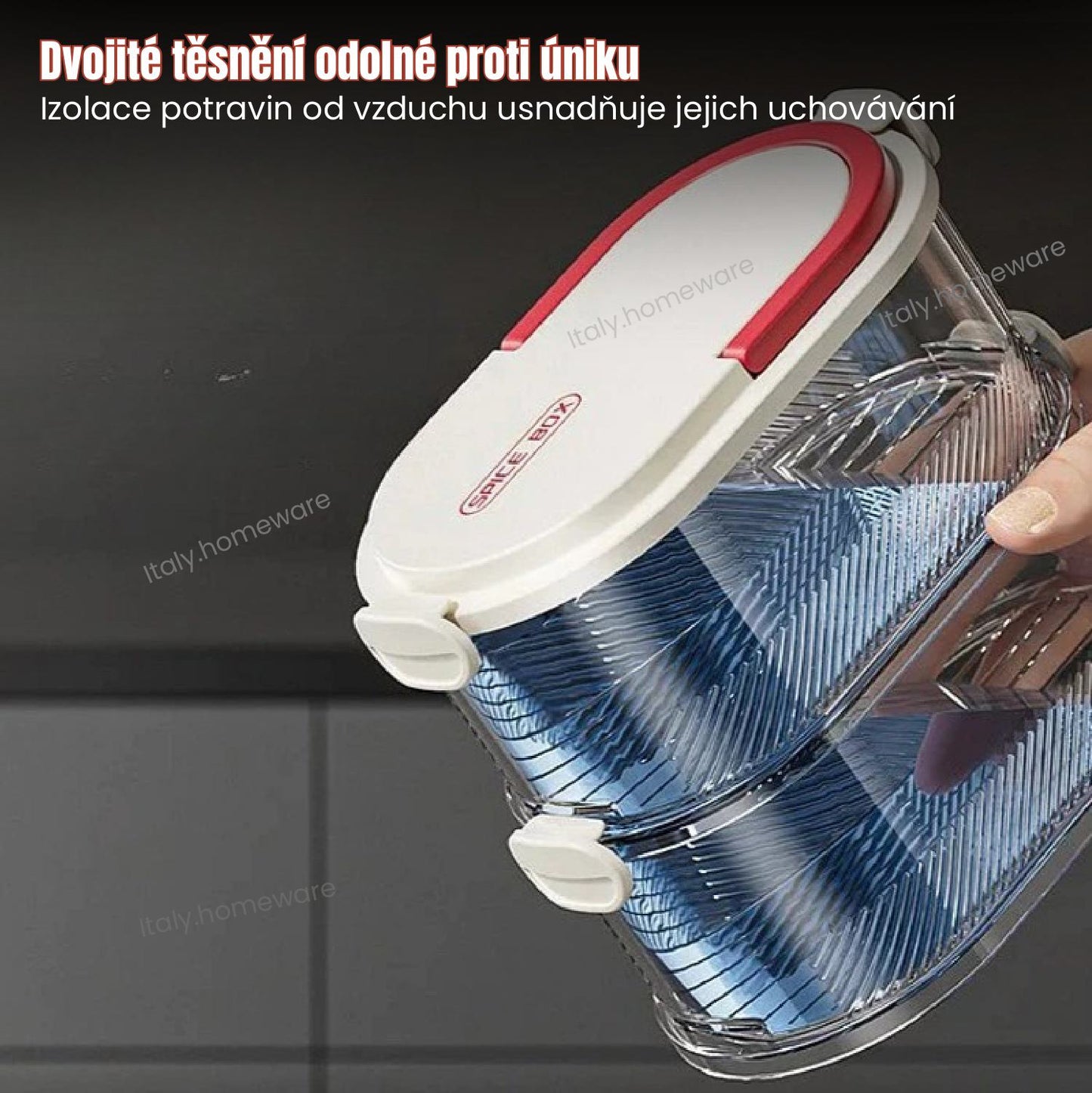 Průhledná 4úrovňová Nádoba Na Potraviny, Stohovatelná, S těsně Uzavíratelným Víkem