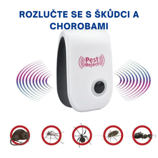 Elektronický ultrazvukový odpuzovač hmyzu, proti komárům, myším, švábům, odpuzovač hmyzu dle standardů EU