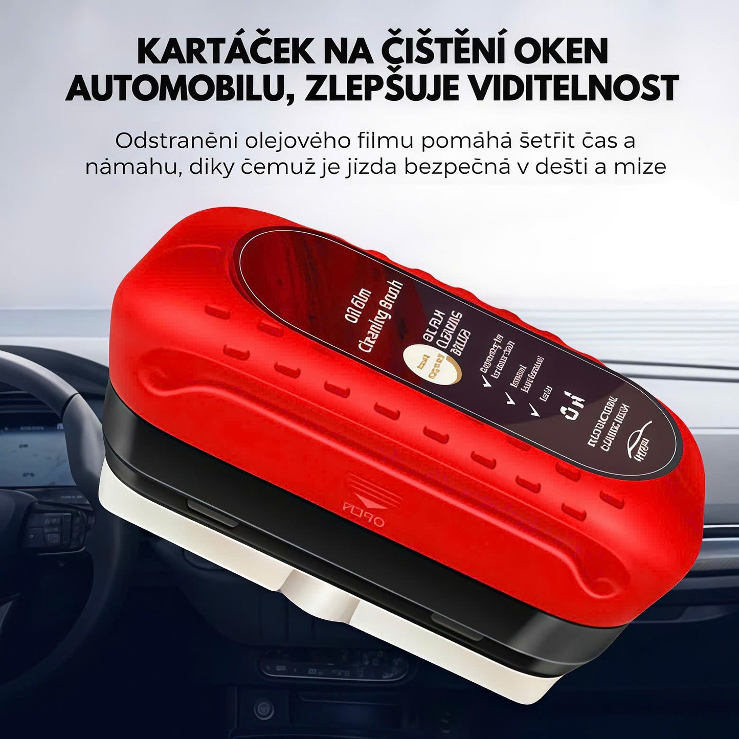 Kartáček na čištění autoskel s nano povlakem proti prachu a vodě