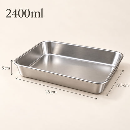 [🎉AKCE 12 ZA CENU 6] Nerezová Potravinová Dóza 304 S Víkem – 2400 ML