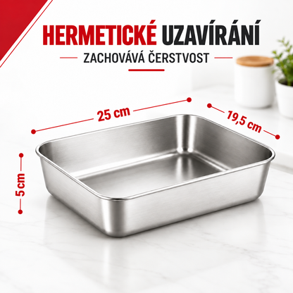 [🛍️ZÍSKEJTE 12, ZAPLAŤTE 6] Potravinové Dózy Z Nerezové Oceli 304 (Velká velikost – 2400 ml)