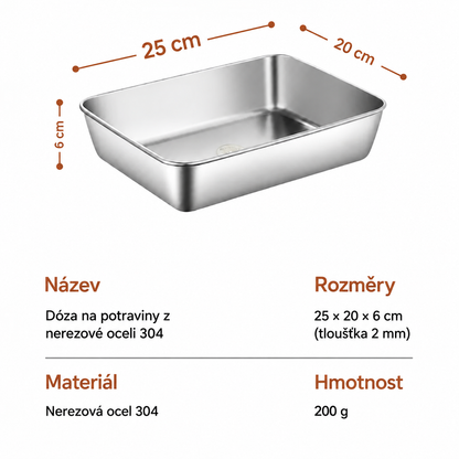 SLEVA 70 % + 6 KUSŮ ZDARMA | Dózy z nerezové oceli 304, 2400 ml