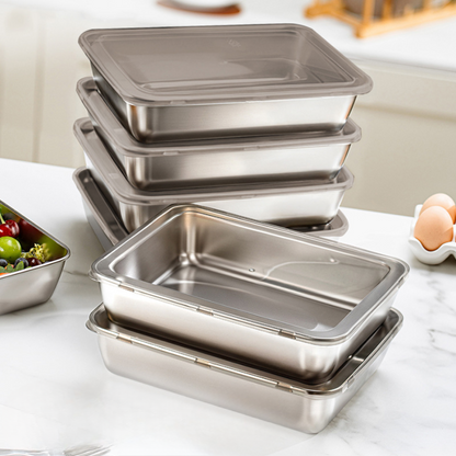 🇨🇿 (Kup 6 + 🎁3 ZDARMA) Potravinové dózy z nerezové oceli 304 - 2000ml