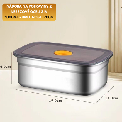 [6 Krabic + 🎁3 Zdarma] Krabice na potraviny z nerezové oceli 316 (20*14*5 cm)