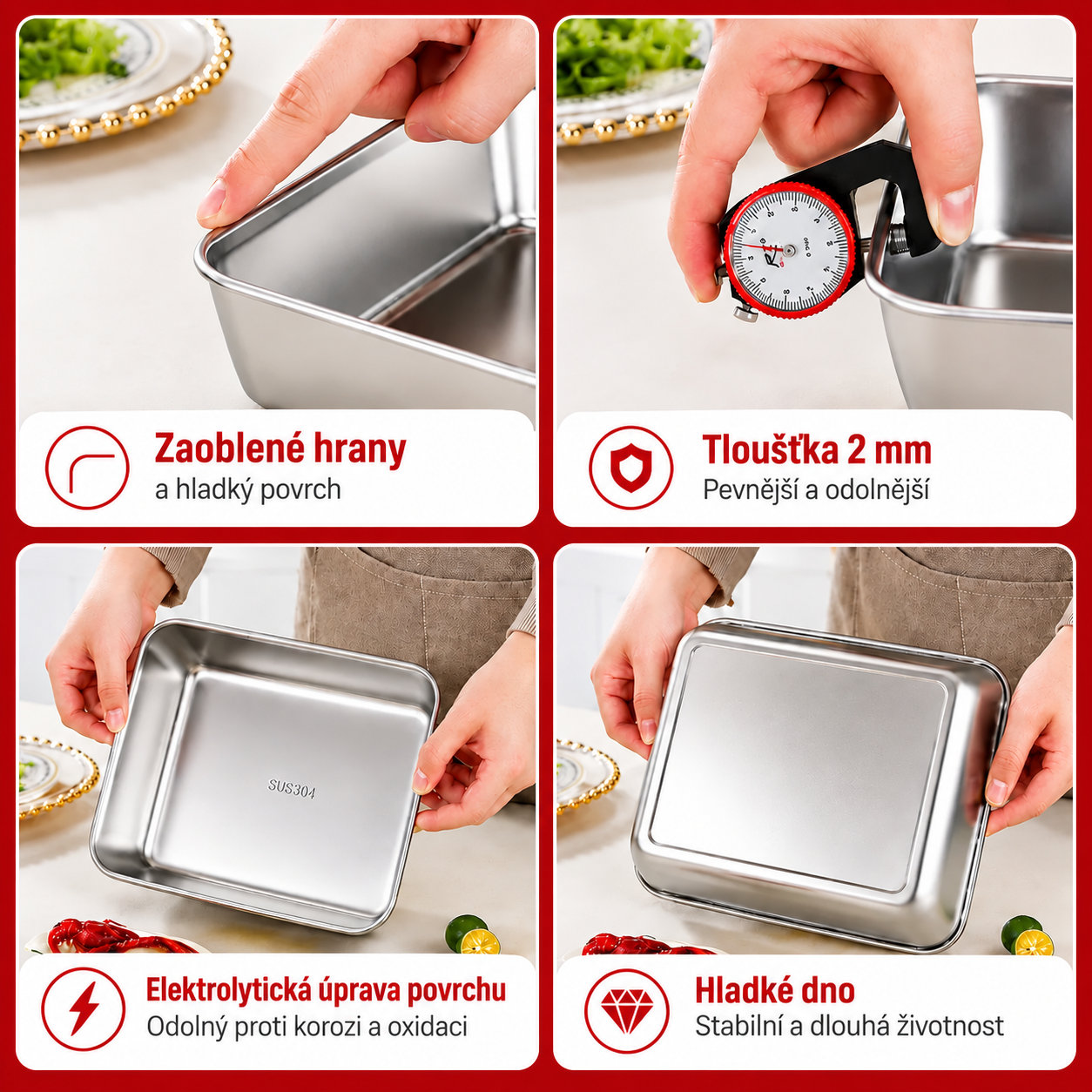 [🎁ZÍSKEJTE 12, ZAPLAŤTE 6] Potravinové Dózy Z Nerezové Oceli 304 (Velká velikost – 2400 ml)