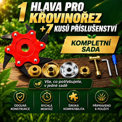 [🎁 7 PŘÍSLUŠENSTVÍ ZDARMA] – Žací kotouč se 6 čepelemi z manganové oceli