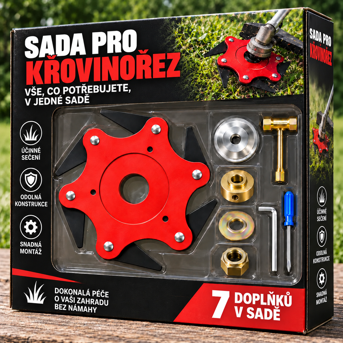 [🎁 7 PŘÍSLUŠENSTVÍ ZDARMA] – Žací kotouč se 6 čepelemi z manganové oceli