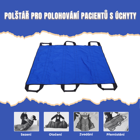 Tabulka Přenosu Pacientů S 6 Zesílenými Úchyty, Víceúčelová Lékařská Podložka Pro Postele, Seniory