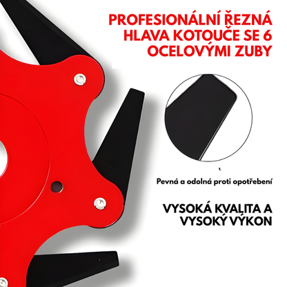 Žací kotouč na trávu se 6 ocelovými zuby (včetně příslušenství)
