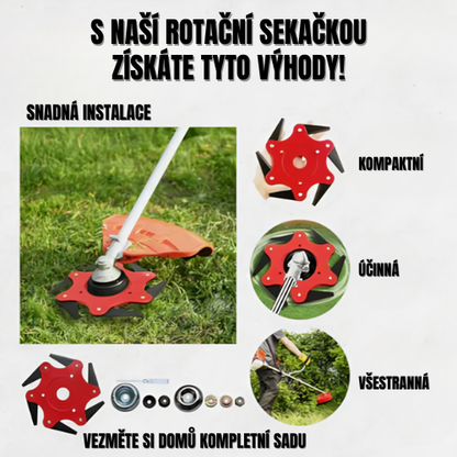 Ocelová Čepel Na Trávu Se 6 Zuby (Včetně Příslušenství)
