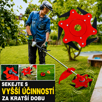 6zubá ocelová žací hlava pro vyžínač (včetně příslušenství)
