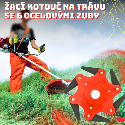 Žací kotouč na trávu se 6 ocelovými zuby (příslušenství součástí balení)