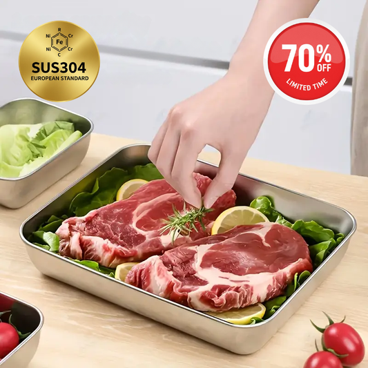 Nádoba z nerezové oceli 304 o objemu 2500 ml – Bezpečné a praktické řešení pro uchovávání potravin (25×20×5 cm)
