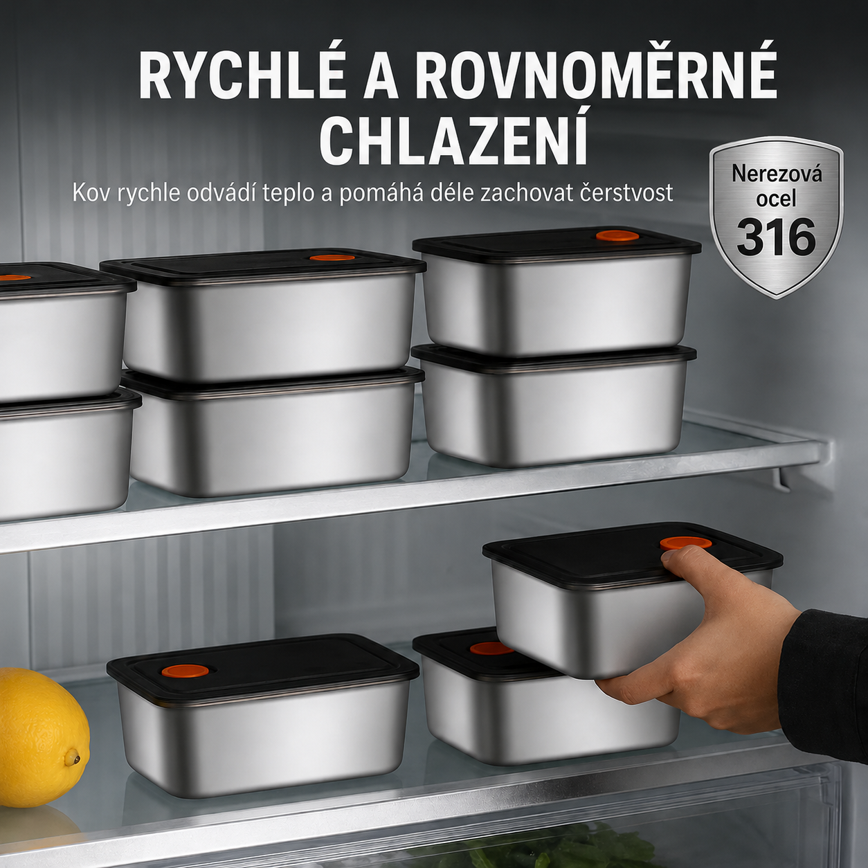 🎁 12 za cenu 6 | Prémiové nerezové dózy 316 s těsnicím víkem