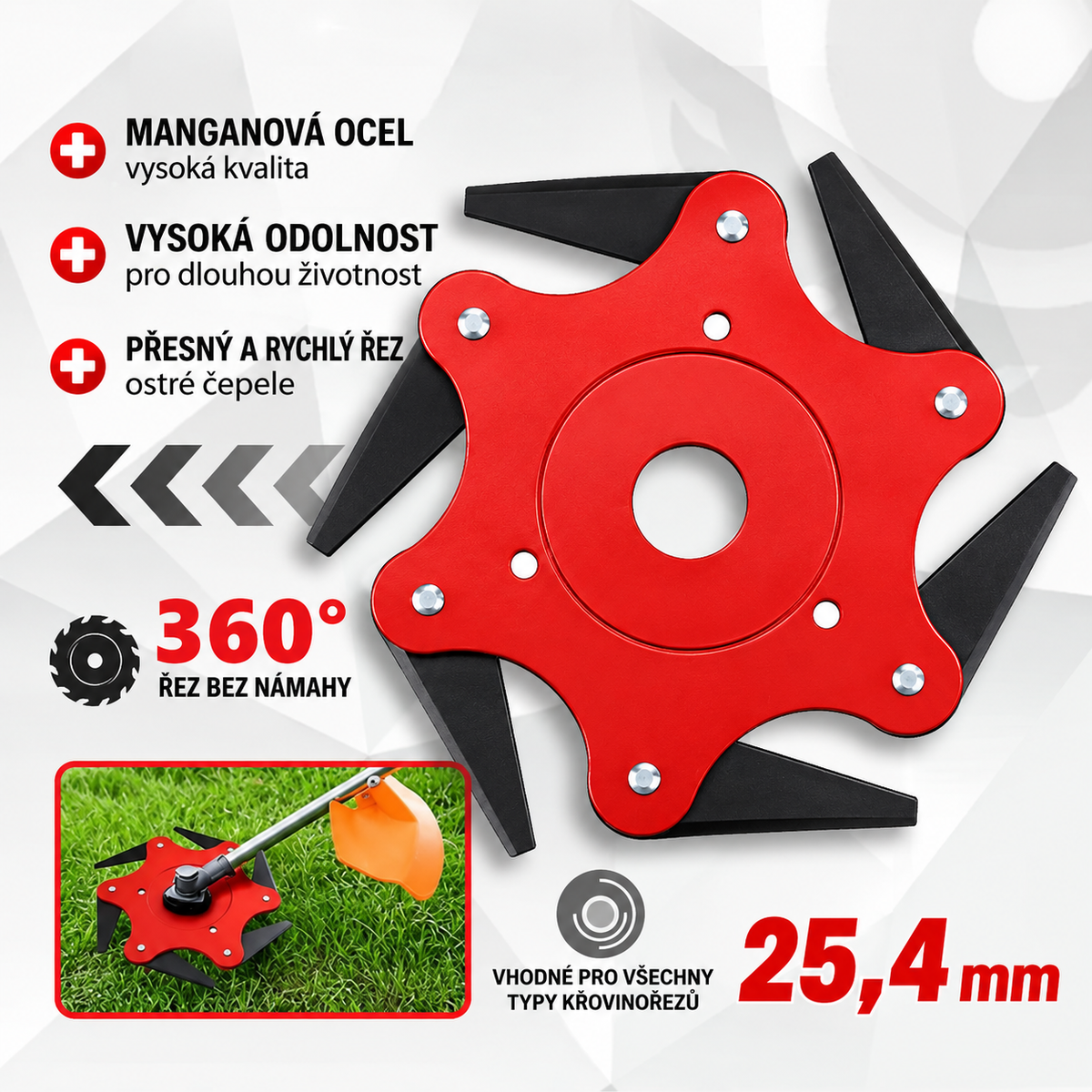 Sada Žacího Kotouče 6 Čepelí z Manganové Oceli | 7 PŘÍSLUŠENSTVÍ