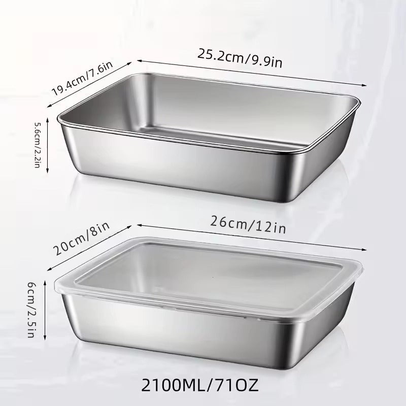 Vezměte si 12, Zaplatíte Za 6 | Sada Nádob z Nerezové Oceli 304 (Vzduchotěsné, 2000ML)