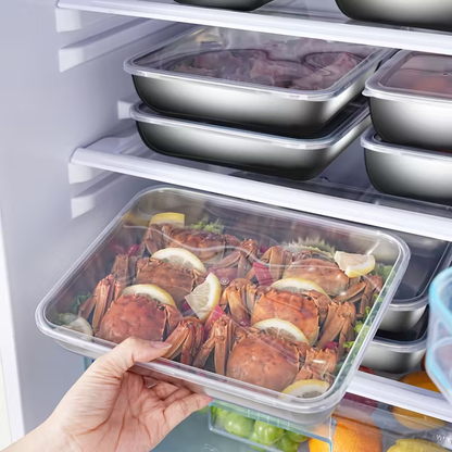 🇨🇿 (Kup 6 + 🎁3 ZDARMA) Potravinové dózy z nerezové oceli 304 - 2000ml