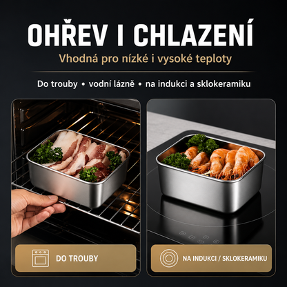 Mini Podnos Z Nerezové Oceli Premium V Japonském Stylu (13x10x5cm)