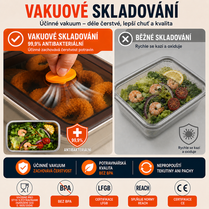 6 + 🎁3 ZDARMA | Potravinové Dózy Z Nerezové Oceli 316 –  Kompaktní, těsné, bez BPA