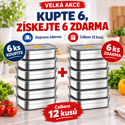 Nádoba z nerezové oceli 316 o objemu 1000 ml – Bezpečné a praktické řešení pro uchovávání potravin (19 × 14 × 6 cm)