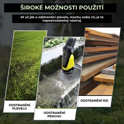 Hlava křovinořezu má 6 spletených ramen z odolného ocelového drátu.