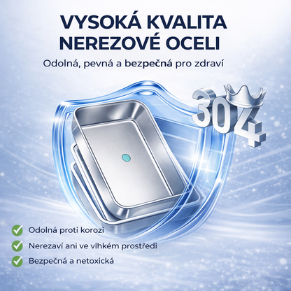 Nádoba z nerezové oceli 304 o objemu 2500 ml – Bezpečné a praktické řešení pro uchovávání potravin (25×20×6 cm)